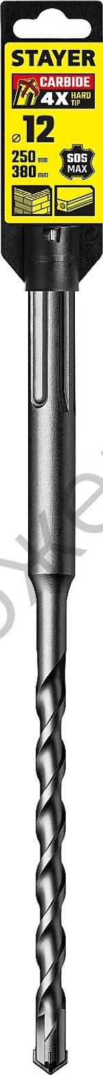 STAYER HERCULES-4Х 12 x 250/380 мм, SDS-max бур, PROFESSIONAL (29370-250-12)
