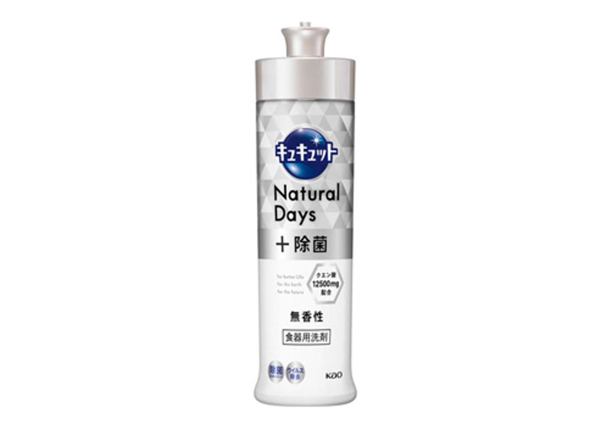 Средство для мытья посуды KAO "CuCute Natural Days +" от стойких загрязнений, 240мл