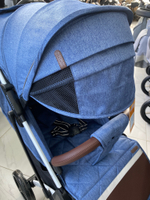 Коляска прогулочная Babalo 2023 Синий белая рама