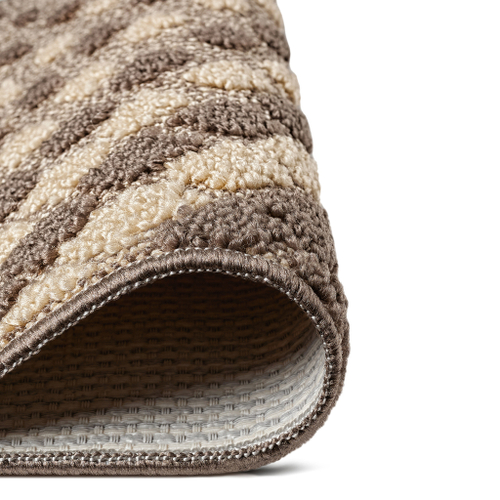 Набор ковриков д/ванной Shahintex LOOP ITALIANO  50*80+50*50 "волна" кофе с молоком