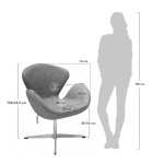 Кресло Bradex Home SWAN STYLE CHAIR серый