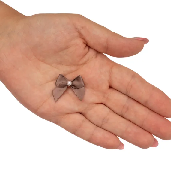 Бантик кофе с бусинкой