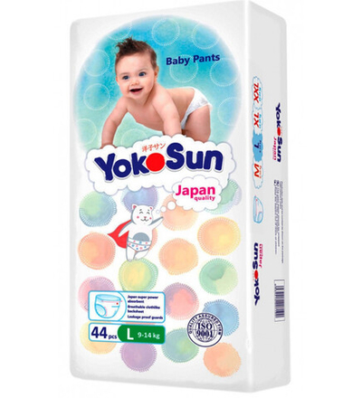 YOKOSUN Подгузники детские L 9-14 кг. 3 шт.
