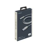Дата-кабель Metal USB - micro USB, 1.2м, 2.4A, стальной