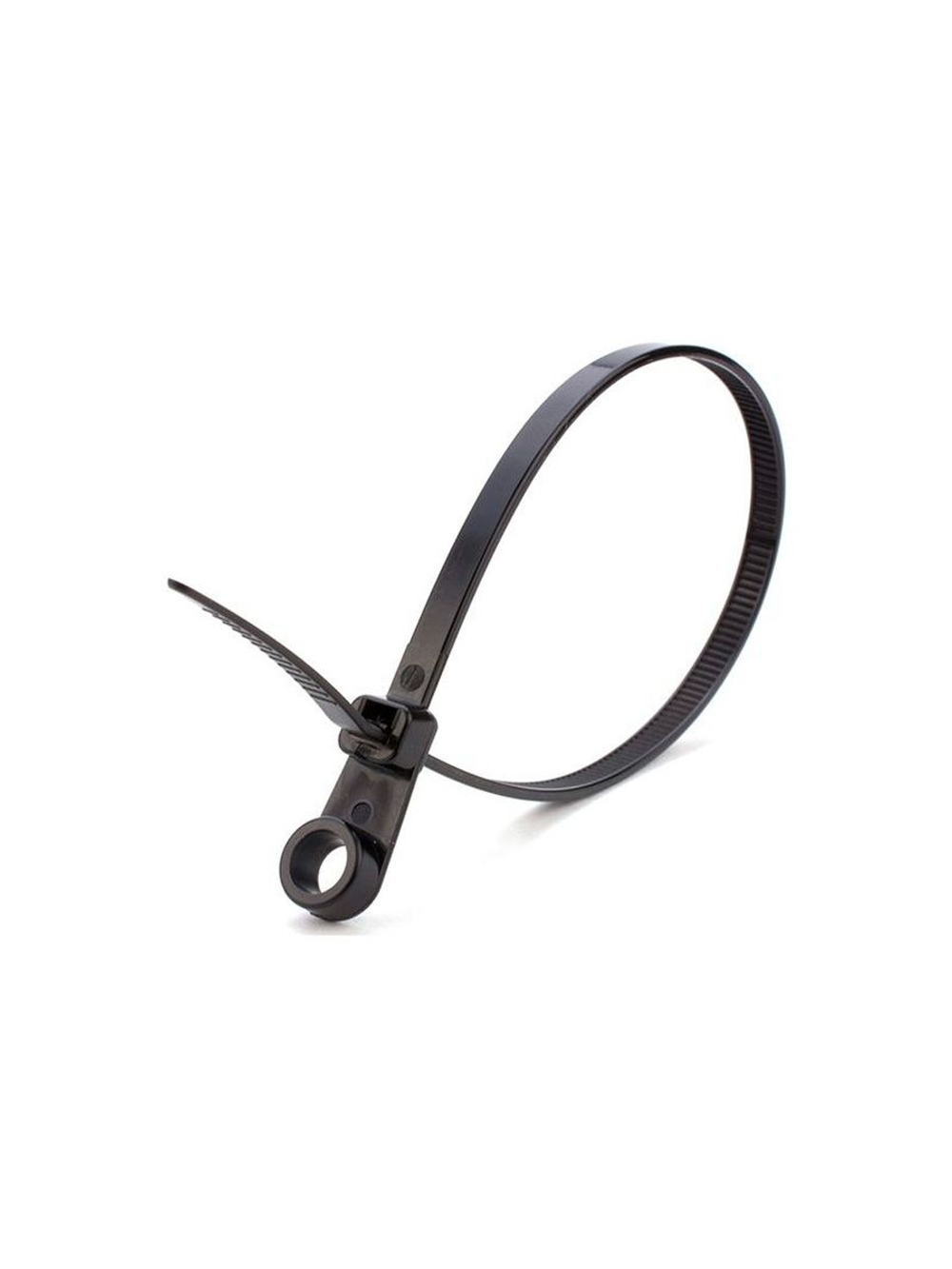 Стяжки Optimus 3,6x200мм с монтажным кольцом черные (100шт)