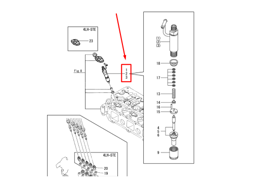 719171-53100 VALVE ASSY, INJECTION (KIT of 4pcs)