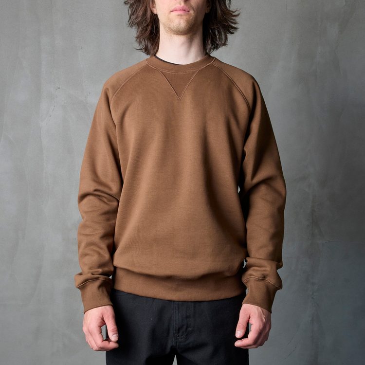 Толстовка мужская Carhartt WIP Chase Sweatshirt артикул:I033660_chocolate - купить в магазине Дайс