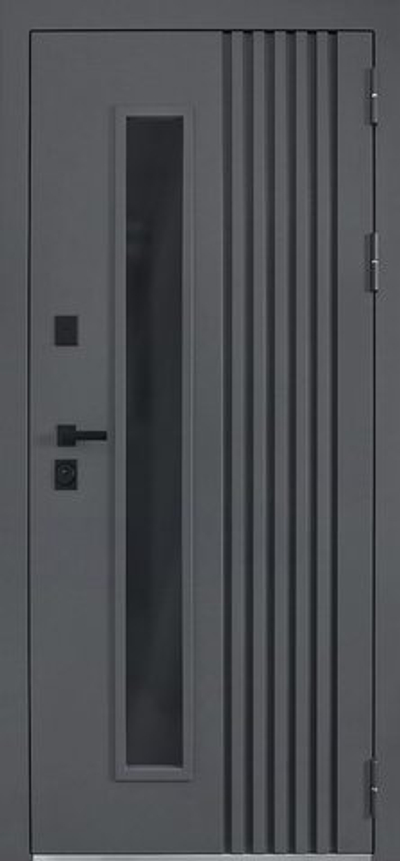 Стальная дверь "Arte" с окном (терморазрыв 3к). Заказная модель.