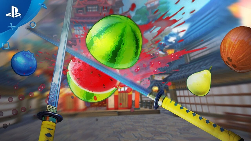 Fruit Ninja (гарнитура PS VR обязательна) (диск для PS4, полностью на английском языке)