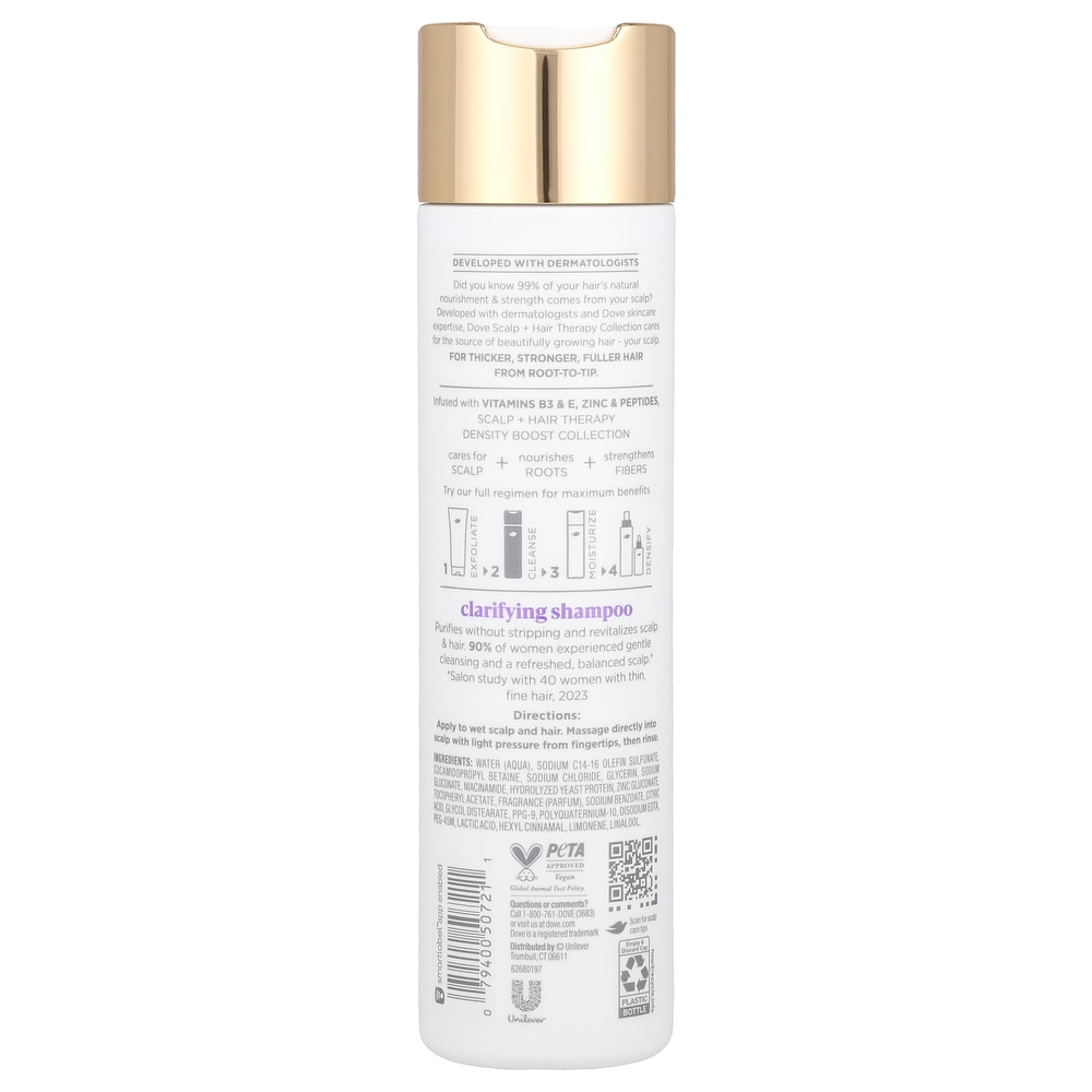 Dove, Therapy для кожи головы и волос, очищающий шампунь, 273 мл (9,25 жидк. унции)