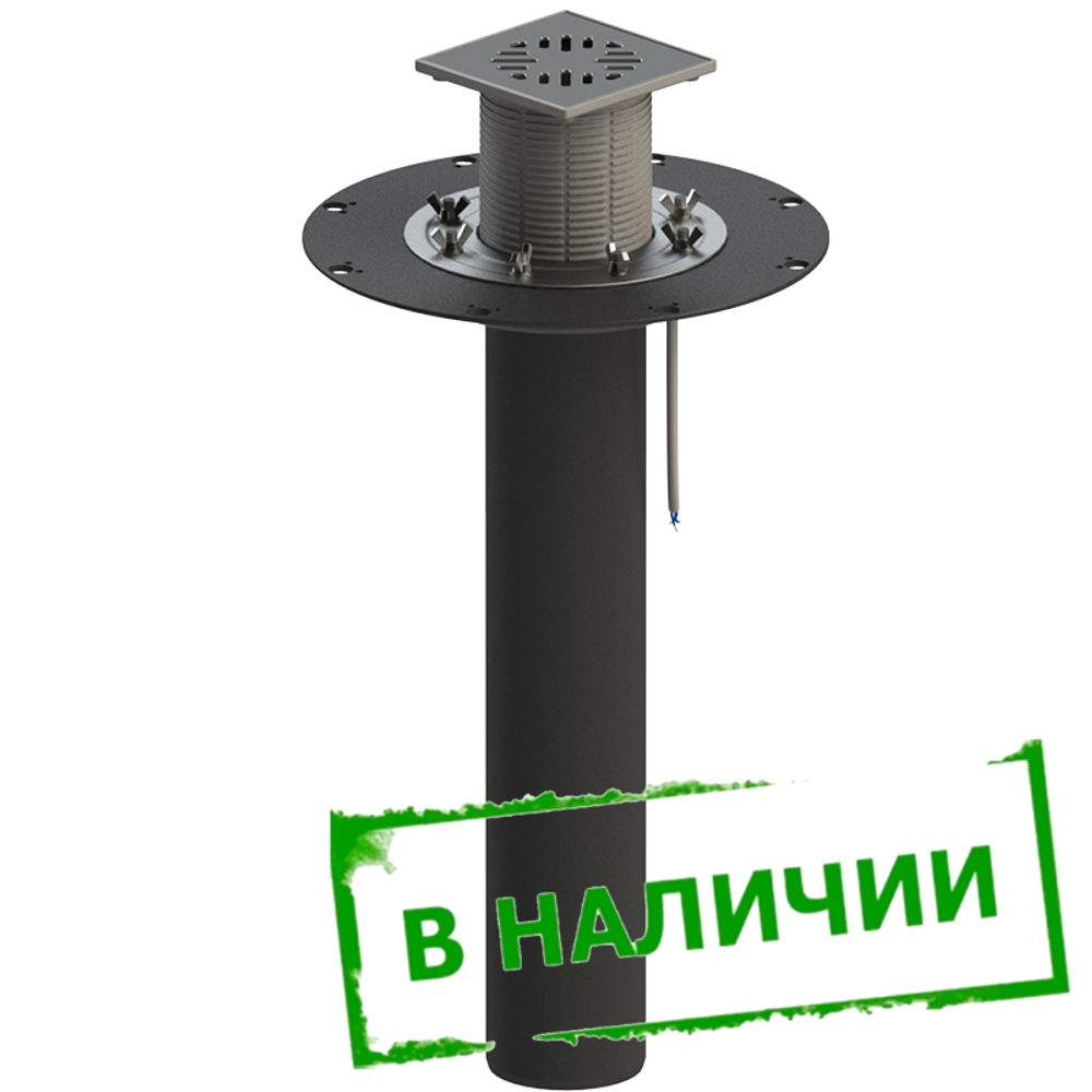 ТП-03.100/6-Э Кровельная воронка с трапом вертикальным выпуском и обогревом Dn110