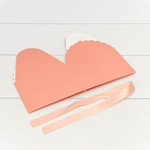 Коробка сборная 14х14х10 см с атласной лентой (Пудровый)