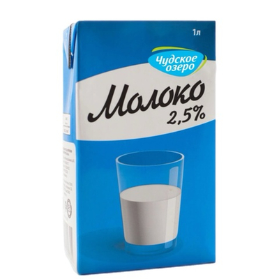 Молоко «Чудское Озеро» 2.5% 1 л
