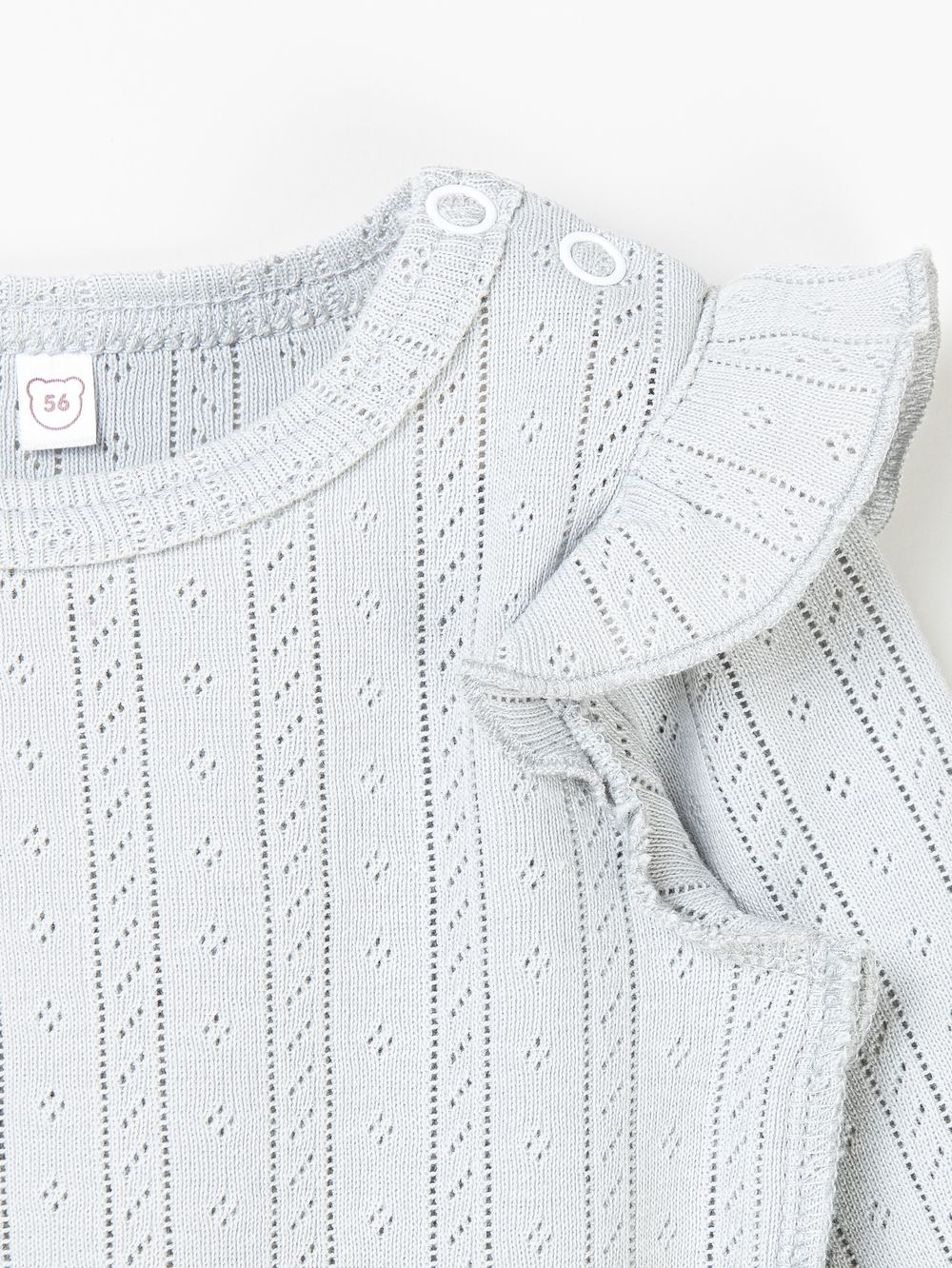 Боди с крылышками "Жемчуг" из ажурного хлопка 0+