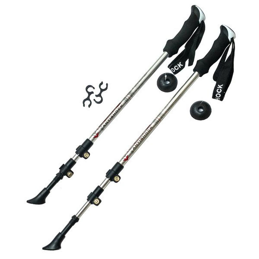 Палки для скандинавской ходьбы резиновая рукаятка до 1,35 м