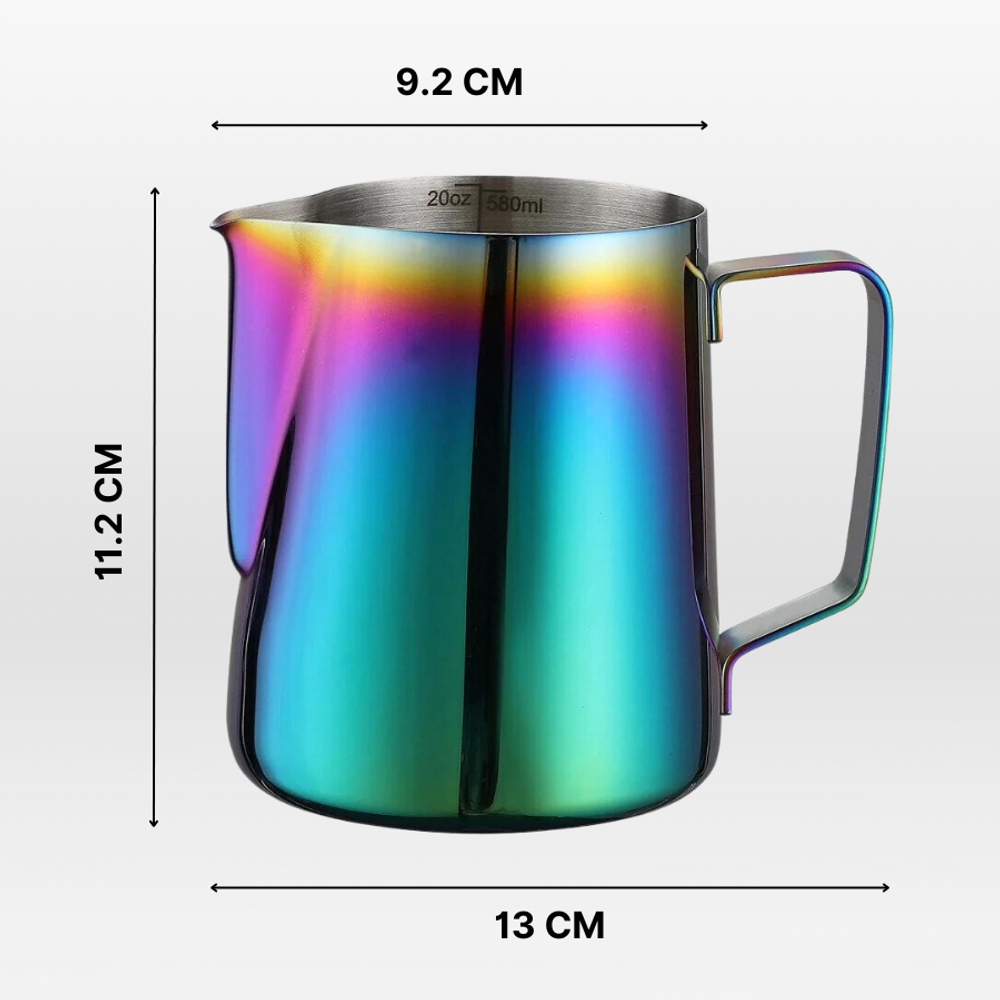 Молочник (питчер) 600 мл, нерж. с делениями ColorFull, CGPro Steel