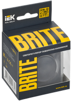 BRITE Светорегулятор поворотно-нажимной 600Вт СС10-1-0-БрМ маренго IEK