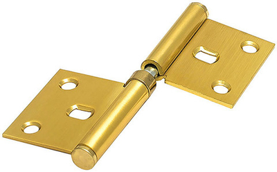 Петля разъемная без врезки (Матовое золото) L