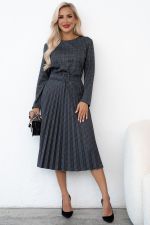 Платье Сильвия (серый/клетка) Р11-1086/12 Nikol (Акция)