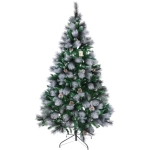 Ёлка «Богемия» 210 см, ПВХ+Леска, шишки, белое напыление (960 веток)