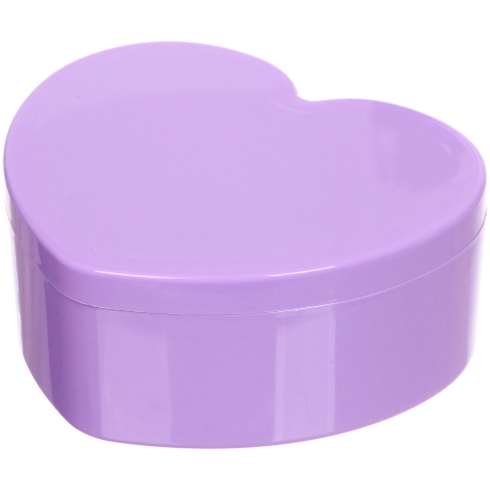 Шкатулка пластиковая с зеркалом «KiKi HAUS», сердце, цвет сиреневый, 13.5*11.5*5.5см