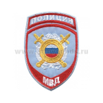 Шеврон пласт Полиция МВД Охрана общественного порядка (бледно-голубой) на липучке