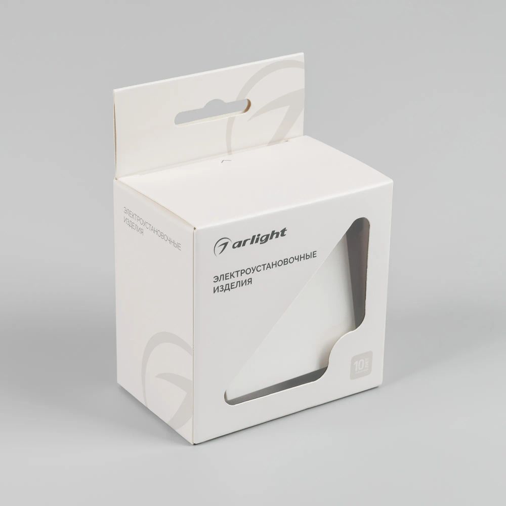 Механизм выключателя одноклавишный непроходной SWT-MK01-PL-WH-V (250V, 10A) (Arlight, -) 049867