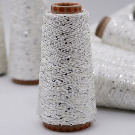 Sequin Yarn art. Paillette (белый)