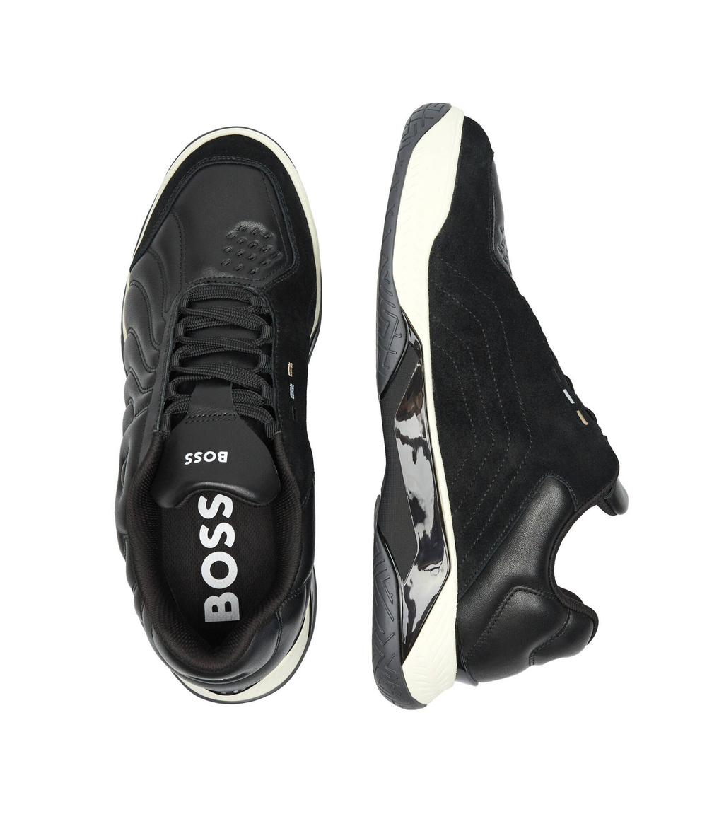 Кожаные кроссовки BOSS BLACK - черный(50523190)