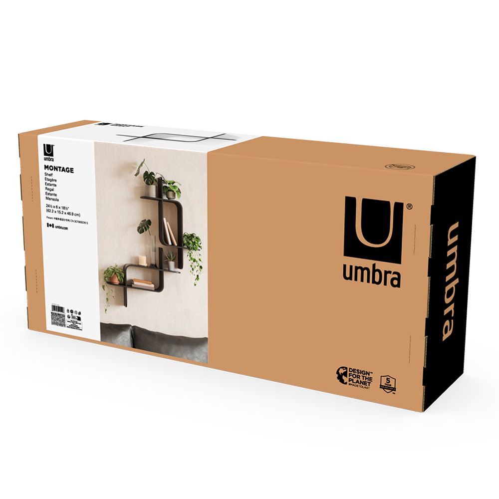 Полка настенная Montage, черная