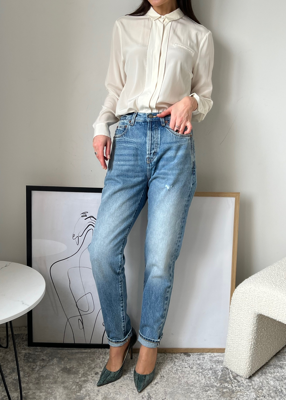 Новые джинсы Saint Laurent, S