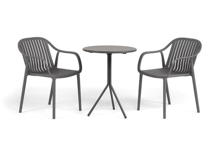 "Мохито" обеденная группа на 2 персоны, цвет темно-серый
