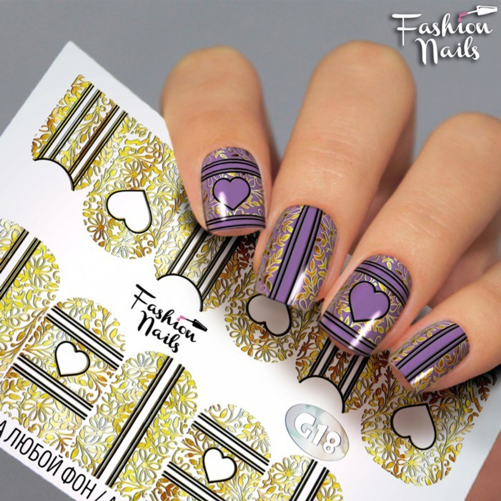 Слайдер-дизайн Fashion Nails Серия G № 18