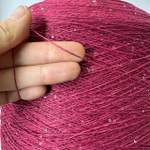 LINETTE PAILLETES - 80% лен, 20% п/а, микропайетки 2мм, ; 450м\100гр; цвет: малиновый смузи, пайетки серебро MP