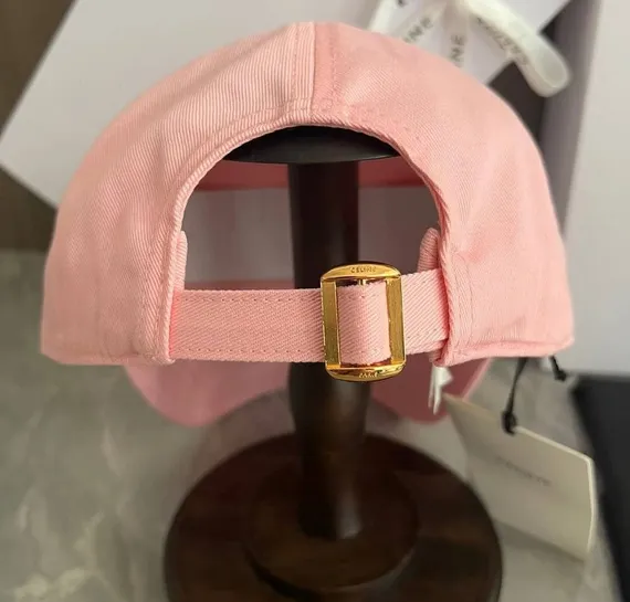 Бейсболка CELINE Triomphe из хлопка, розовая