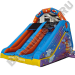 Детский надувной батут-горка "Космос"