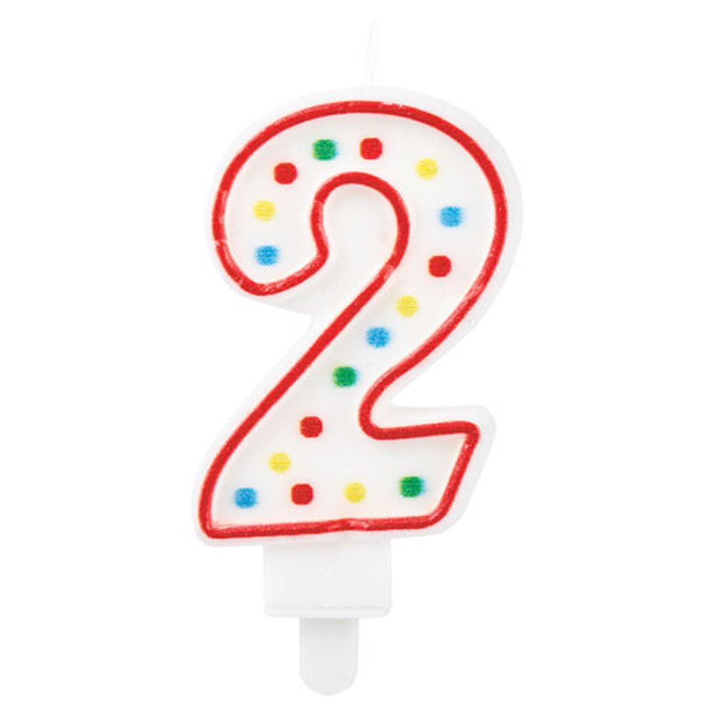 Свеча-цифра для торта "2" ДВУСТОРОННЯЯ с конфетти, 8,5 см, ЗОЛОТАЯ СКАЗКА, держатель, блистер, 591395