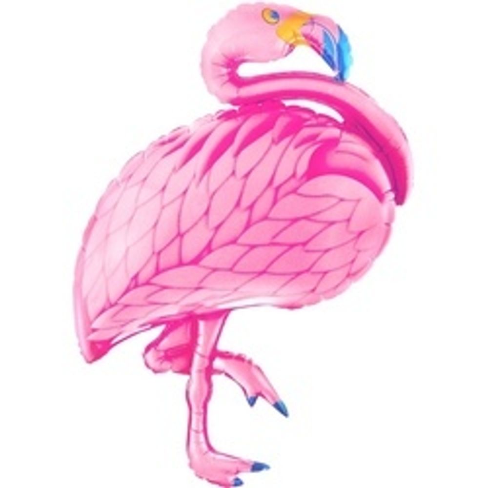 Шар (38"/97 см) Фигура, Фламинго, Розовый
