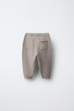 ZARA ТРИКОТАЖНЫЕ БРЮКИ-ДЖОГГЕРЫ, СВЕТЛО-БЕЖЕВЫЙ