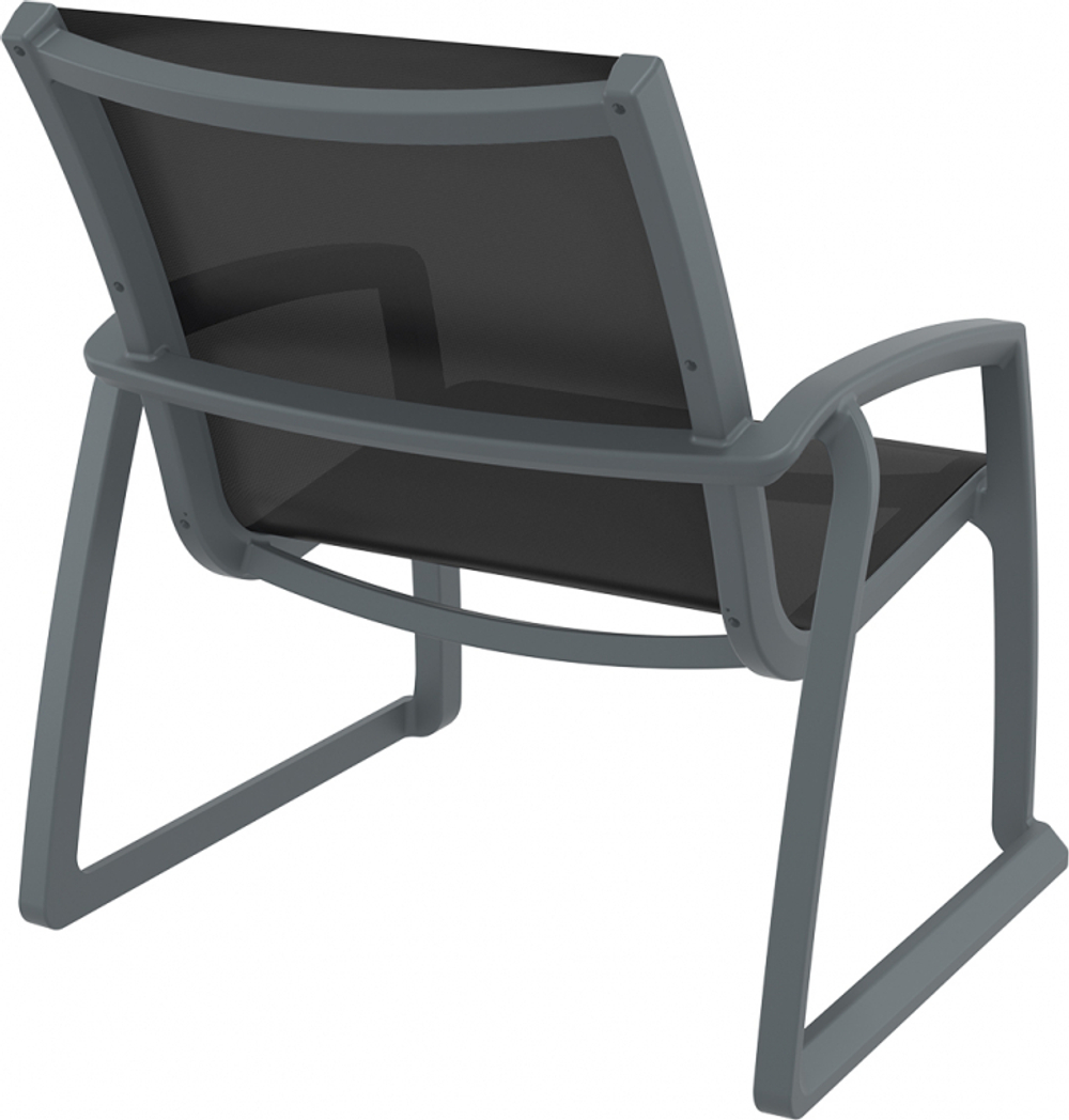 Кресло пластиковое Siesta Contract Pacific Lounge, темно-серый, черный