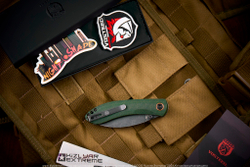 Нож Vosteed Nightshade TS сталь Nitro-V Black Stonewash рукоять Green Micarta