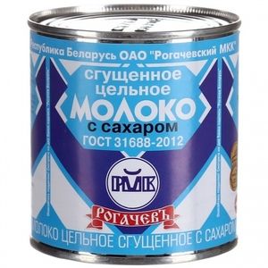 МОЛОКО СГУЩЕННОЕ С САХАРОМ ЦЕЛЬНОЕ РОГАЧЕВЪ Ж/Б 380Г