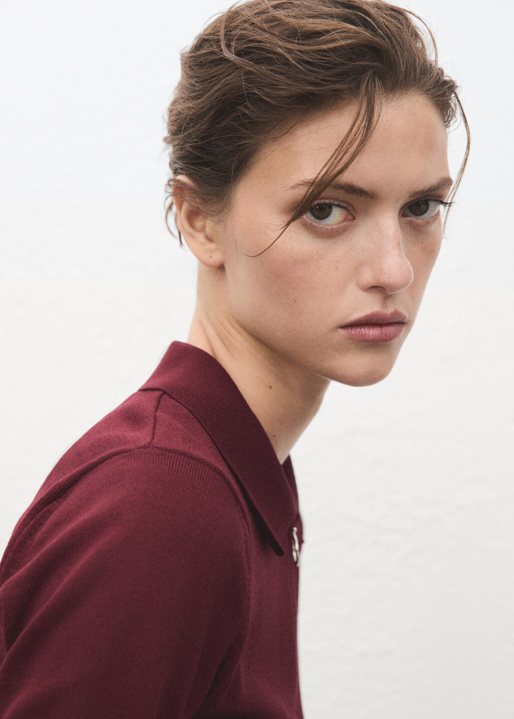 Джемпер с воротником поло на молнии