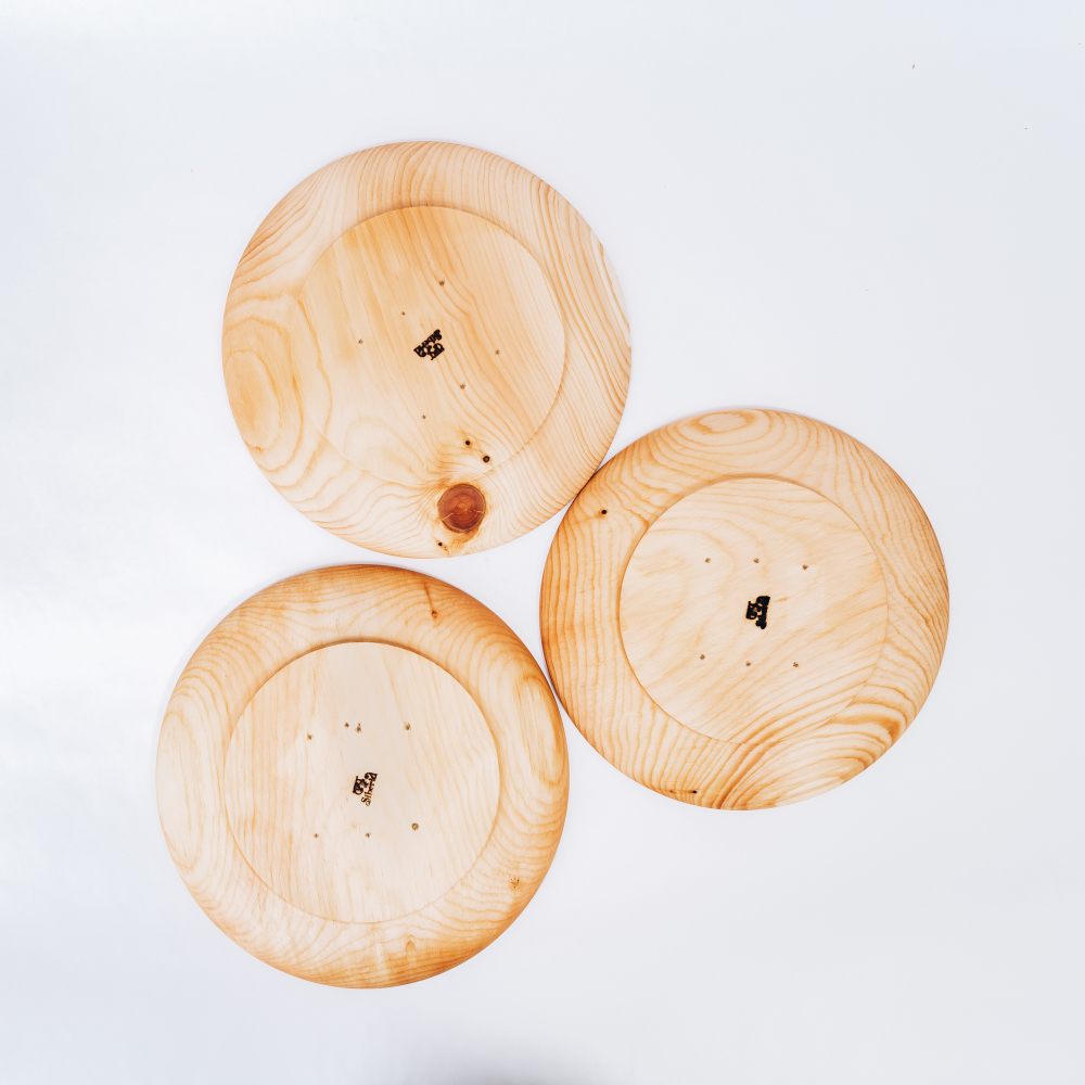 Набор деревянных тарелок Art of Siberia из сибирского кедра -  3 шт. TN53