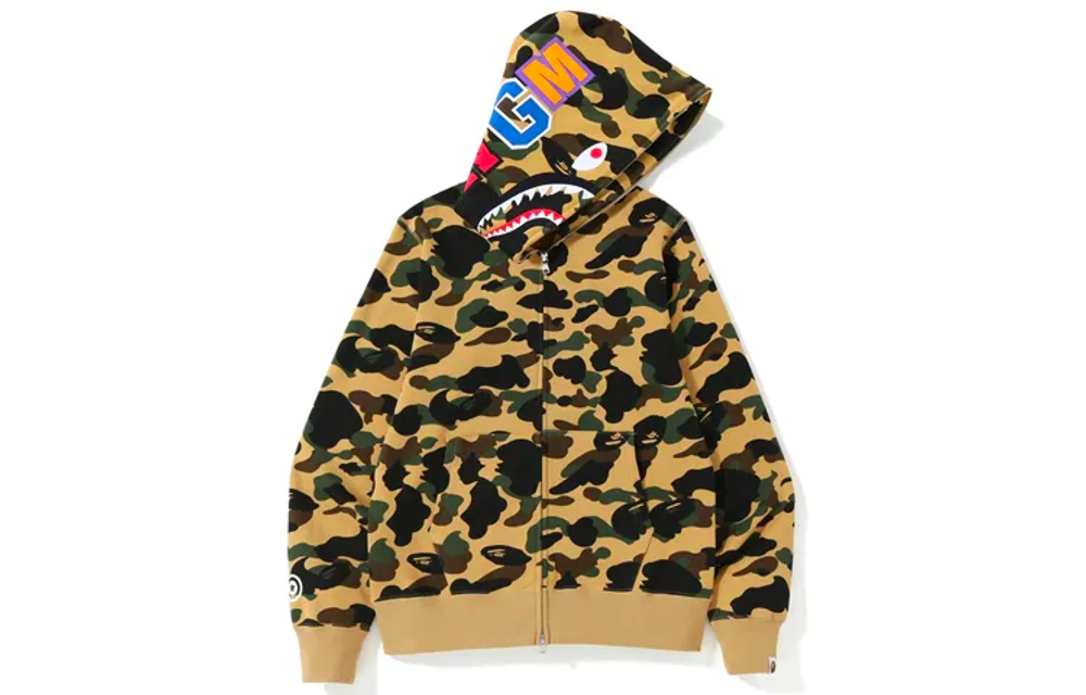 A Bathing Ape Medicom Toy1st Camo Shark Bear Full Zip Худи