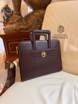 Портфель Stefano Ricci из кожи крокодила