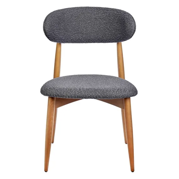 Стул Mod, тёмно-серое букле, ножки цвета орех