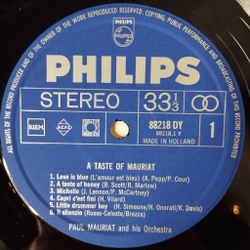 Винтажная виниловая пластинка LP The Paul Mauriat Orchestra Поль Мориа A Taste Of Mauriat (Holland 1975)