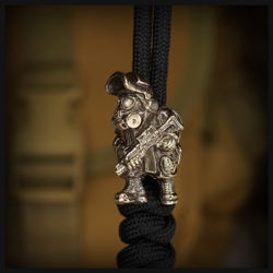 Бусина "Сталкер.Метро" для темляков или браслетов , латунь