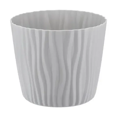 Кашпо ВОЛНА D160мм 2л с вкладышем Серый (комплект 12 шт)